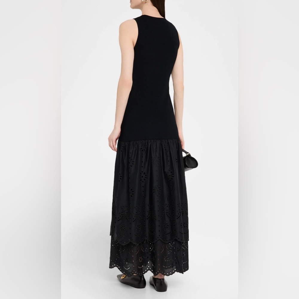 Rails Black Eyelet Lavina Embroidered Drop Waist Maxi Dress Women's size XL‎ - Picture 2 of 10